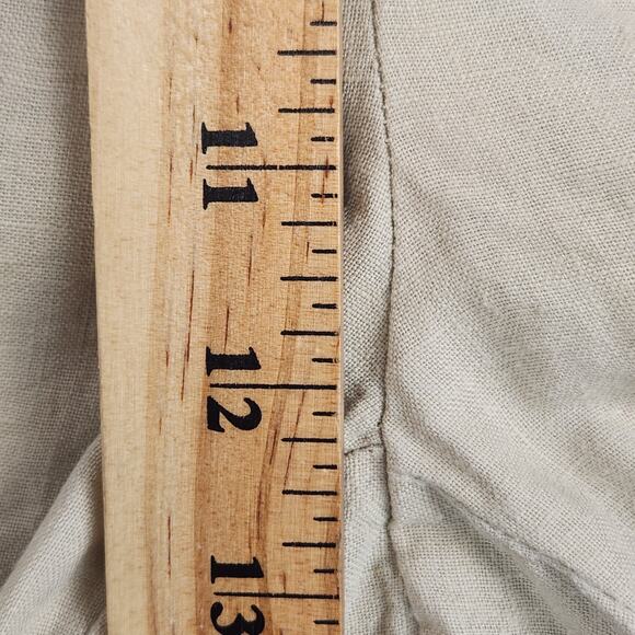 Quince 100% European Linen Pants Women’s SZ XL Beige Cropped Pockets - Picture 9 of 12